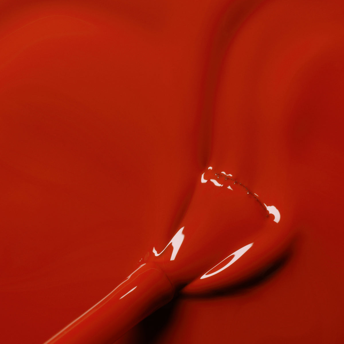 A close-up of a brush dipped in Manucurist&
