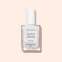 A bottle of Manucurist Active™ Plump Aqua Glazed plumping care polish with a white cap is displayed against a pale pink background. This volumizing nail care formula, featuring collagen nail polish, presents its label text on the front of the clear bottle.