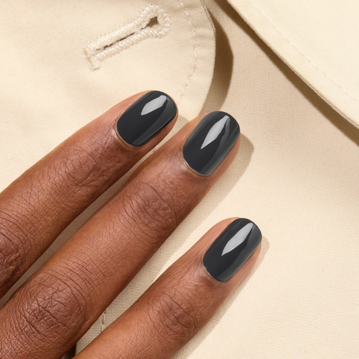 A close-up of three fingers wearing Manucurist&