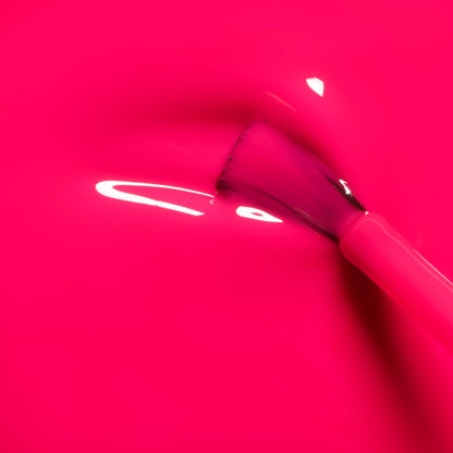 A close-up of a makeup brush resting on Manucurist&