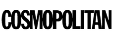 Black, bold, all-caps text reading COSMOPOLITAN on a light gray background.
