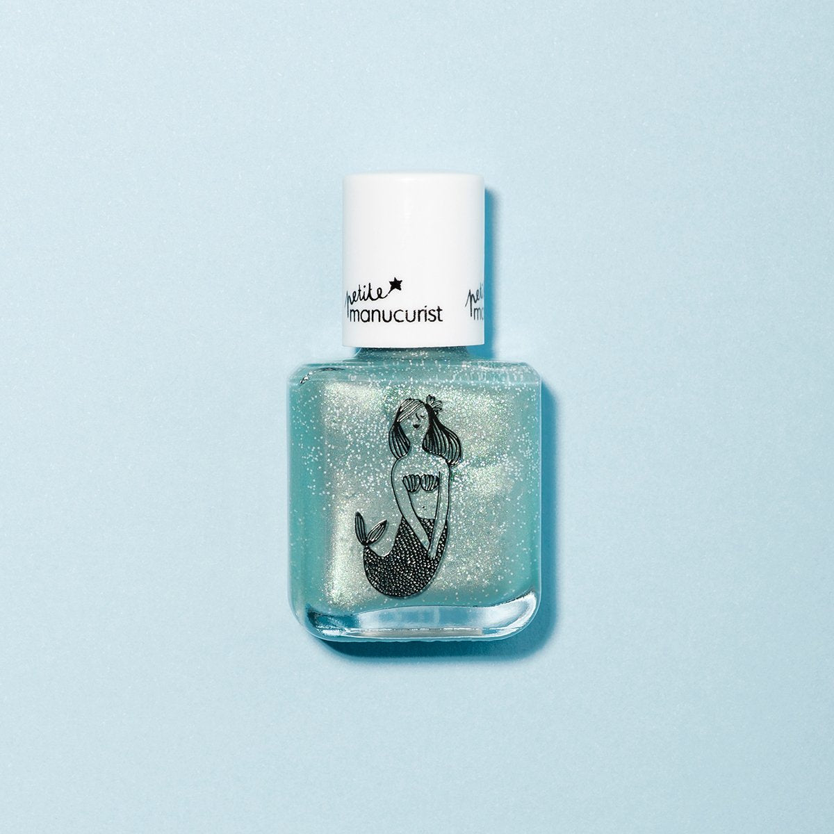 Bonnie the Mermaid de Manucurist est un vernis à ongles pour enfants bleu clair et pailleté, doté d&