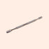 The Manucurist Cuticle Pusher, made of stainless steel with a textured grip and dual flat, rounded tips, is shown on a light beige background—an essential tool for precise nail care.