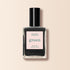 Manucurist Anthracite is a dark grey nail polish with a black cap and a label reading "green," "quick dry," and "intense color" on beige. Enjoy bold, lasting color from this eco-friendly shade.
